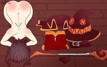 JAV Enchantress Megumi Invites Black God for Mind-Blowing Sex in Hentai KonoSuba Parody