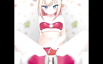 Japanese Merry Christmas Cuteness: Hentai Anime Santas Footjob