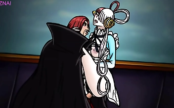 Japanese MILF Uta Seduces Bad Boy Shanks with Her Luscious Body in One Piece Porn Video