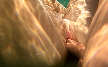 JAV JessiJek s Risky Underwater Swim Session with Public Anal and Pussy Fuck on the Beach