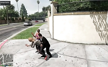 GTA 5: Bold and Brazen Streetwalker Seduces Innocent Pedestrians for a Hot and Heavy Fuckfest