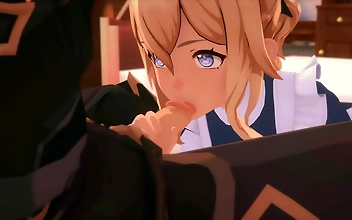 Unleash Your Inner Slut with Luscious Maids in Genshin Impact Game - Watch Jean and Barbara s Seductive Moves Now!