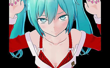 JAV Hatsune Miku Seduces with Her Santa Fux - A Luscious VOCALOID Dream Come True!