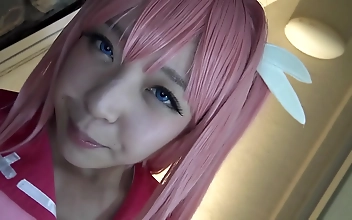 Prepare Yourself for a Luscious Japanese Cosplayer with Enchanting Pink Hair and an Alluring Magical Body