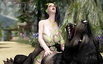 JAV Werewolf Fucks Mortal Elf - NSFW 3D Monster Porn
