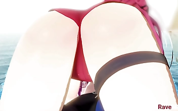 Japanese Pirate Babe Takes her New Crewmates Cock for a Wild Ride on the High Seas