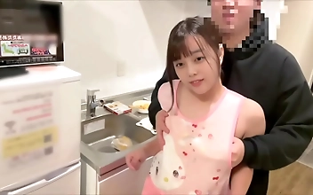 JAV Slut Gets Naughty in the Kitchen, Can't Resist Her Own Naked Apron!