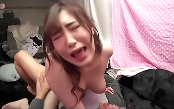 Mouth-watering JAV cutie with jaw-dropping boobs pleasures sex-starved young men