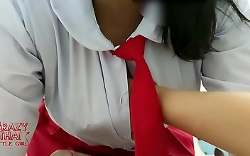 Horny as Hell: Cute Asian Student's Steamy Sex with Her Boyfriend,