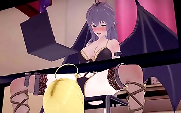 JAV Hentai Aria: Alluring Succubus Pours Her Love Potion on Slave