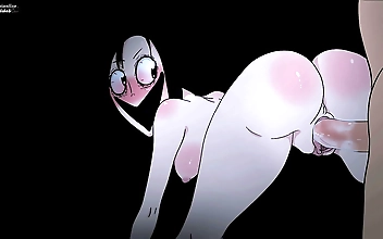 Momo s Sexy Choice: Hentai Cartoon Parody of a Fearful Man s Night