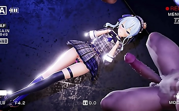 Hoshimachi Suisei: Luscious AV Idol s Juicy MMD DP Session