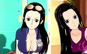 Japanese Babe Nami Boa Hancock Nico Robin from ONEPIECE Hentai Series Has Sex with Blowjob Handjob and Wet Cumshot Scenes - Uncensored Gameplay Porn in 3D Stories!