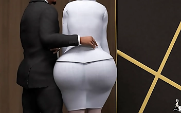 Japanese CEO Uses His Thick Meat Stick to Bend His Curvy Jewish Secretarys Will