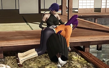 Japanese Cosplay Sensation! Soifon Futa Fucks and Spanks Yoruichi in BLEACH Fan-Fiction Video!