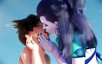 JAV Slut Rides Huge Cock on the Beach: Widowmakers Intensifying Fuck Fest