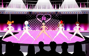 Hypnotic Naked Dance of MMD Pokemon Girls