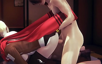 JAV Hentai: Annie Leonhart s Threesome with Mikasa - Exclusive Japanese Asian Manga Anime Game Porn