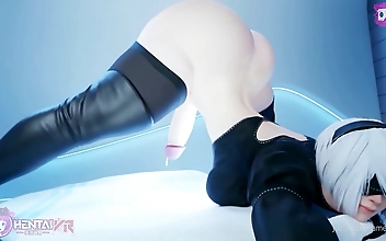 Enjoy the Sensual Tease of 2B's Juicy Lady Lumps in Japan
