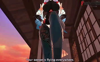 luscious Japanese Enchantress Shenhe Teases and Pleasures with Mesmerizing Foot Work in Genshin Impact Full Movie on PTRN