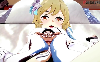 JAV Enchantress Invites You to Her Private Playground: Exclusive Fuck Session with Traveler Lumine and Genshin Impact!