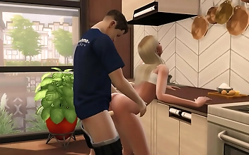 Gasping For Hot 3D Hentai With My Art Professor! Fucking My Boyfriend's Brother in Episode 4 of Sims 4