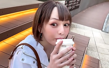 JAV Izakaya Sign Girl s Shortcut: Hot Kansai College Girl with Naughty Nature Captivates with Her Good Energy and Raw Sexuality in Hotel Room