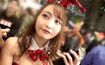 Bitch You ll Love This! A Luscious Bunny Girl with a Sexy Ass in Shibuya for One-Night Stand on Halloween 2021