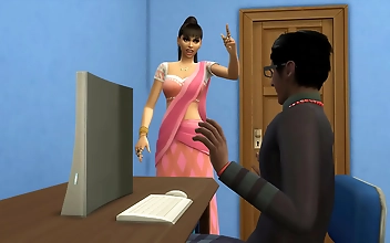 Caught Red-Handed! Indian Stepmom Catches Nerd Stepson Jerking Off to Porn Videos