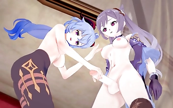 Genshin Impact's Ganyu Goes All Out for Futanari Creampie with Keqing - Get Hooked on the Luscious Action Now!