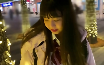 JAV Debauchery - K-Kenritsu (3) Nakadashi after School, Illumination Date at a Hotel, Riding Raw Cock while Slicking Up Black Hair