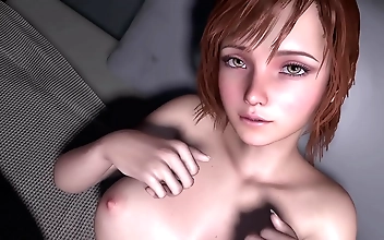 Just Look at These Stunning Big Boobs on This Adorable Petite Girl in a 3D POV Porn Video!