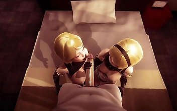 Japanese Twincest Hentai: Nier Automata 3D Anime Porn