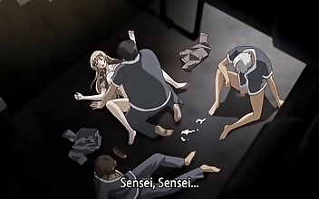 JAV Hentai Blonde Gets Fucked in Steamy Stairwell Debauchery