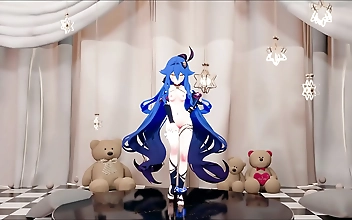 Go Ahead and Unleash Your Desires with the Alluring Sirins Hentai Dance in Honkai Impact 3rd! Get a Glimpse of Her Sexy Blue Hair and Unleash Yourself with Our Queencard Song MMD 3D Video!