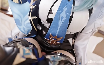 Officially Licensed Genshin Impact Cosplay: Lawrences Stunning Allure Squeezes Your Jizz to the Max!